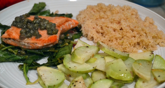 Salmon with kohlrabi and couscous